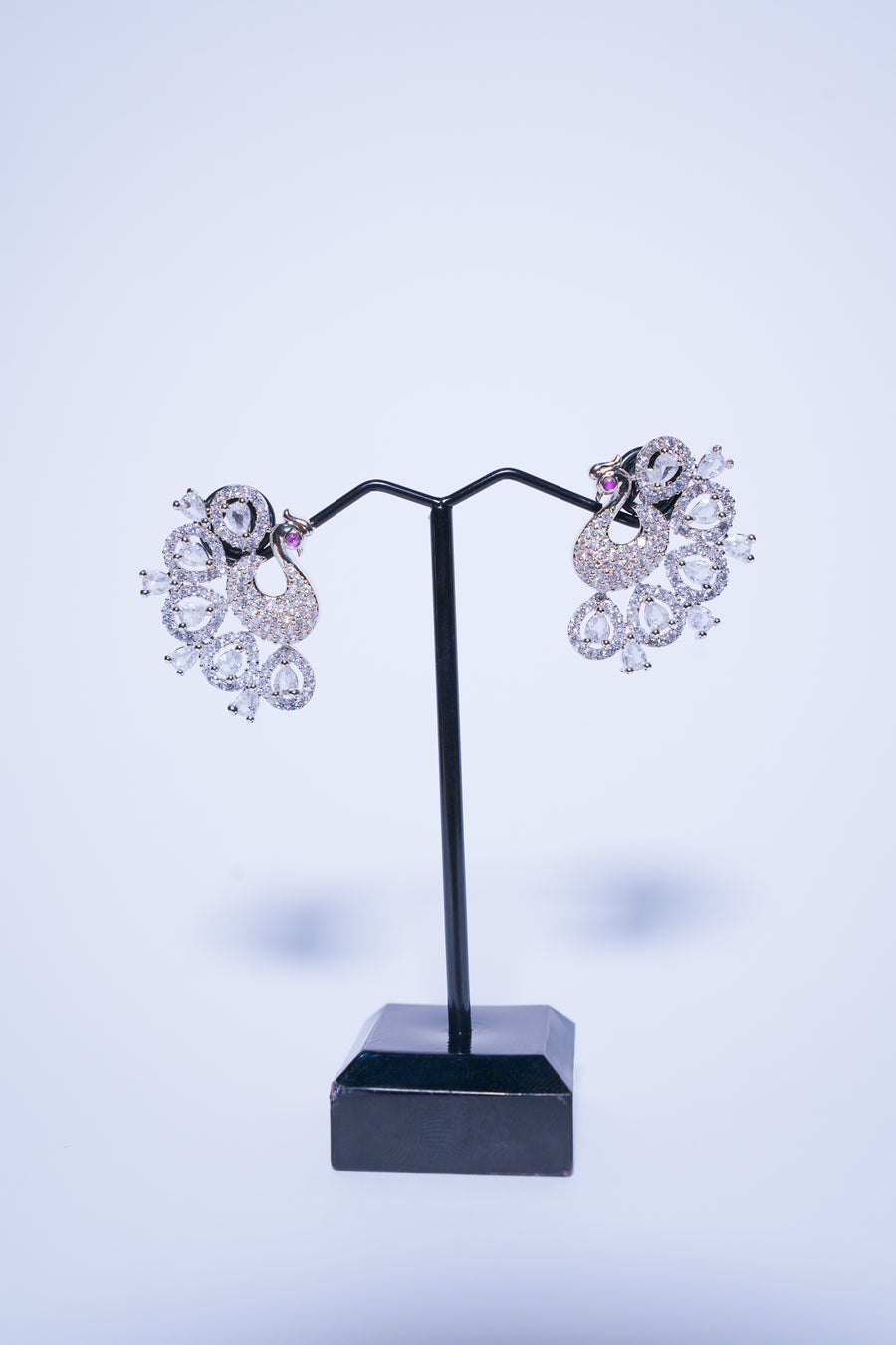 Peacock Stud with American Diamonds