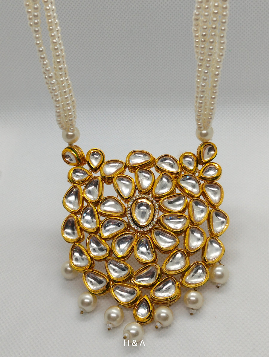 Kundan Pearl Mala necklace